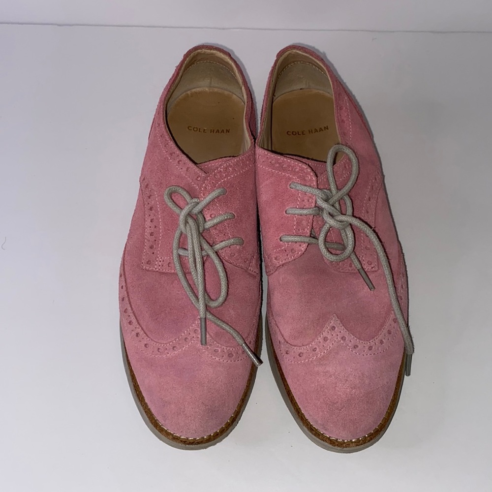 Pink Cole Haan Lunargrand Wingtip Oxfords